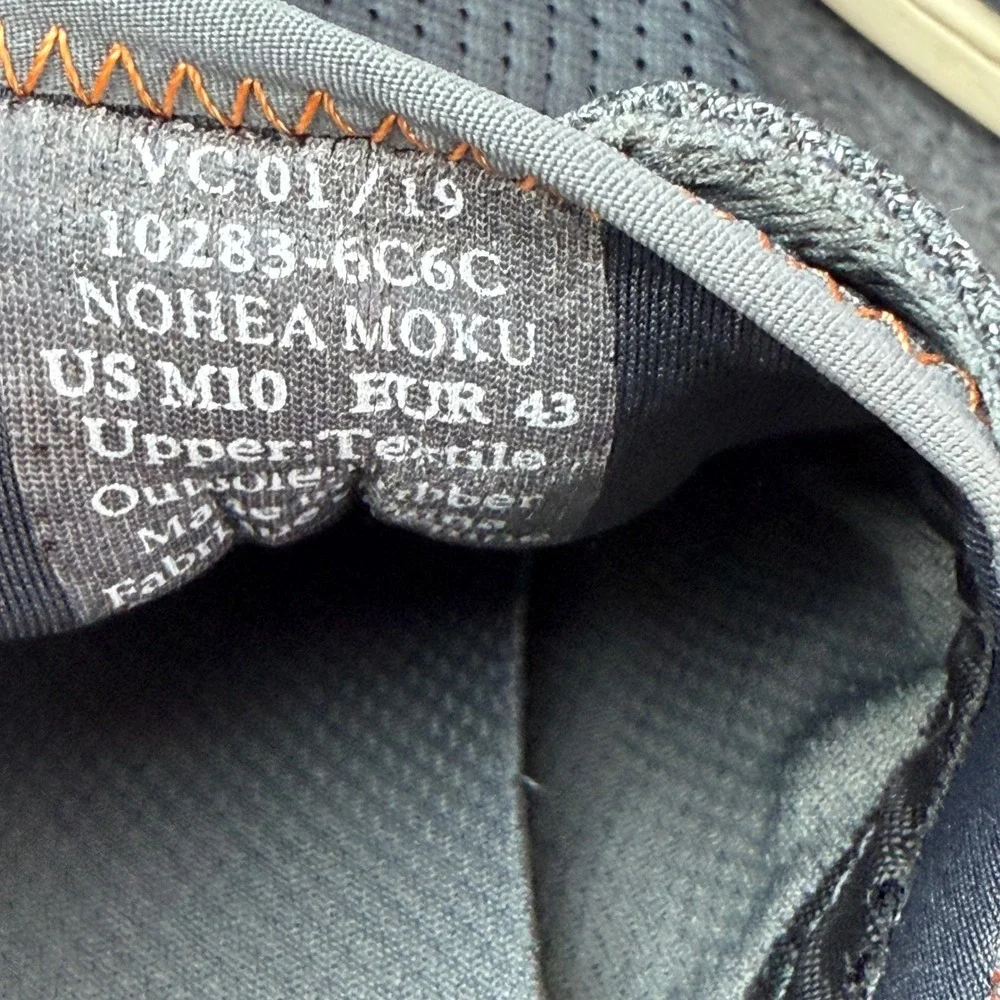 OluKai Nohea Moku Navy Blue Mesh Canvas Boat Shoes Mens 10